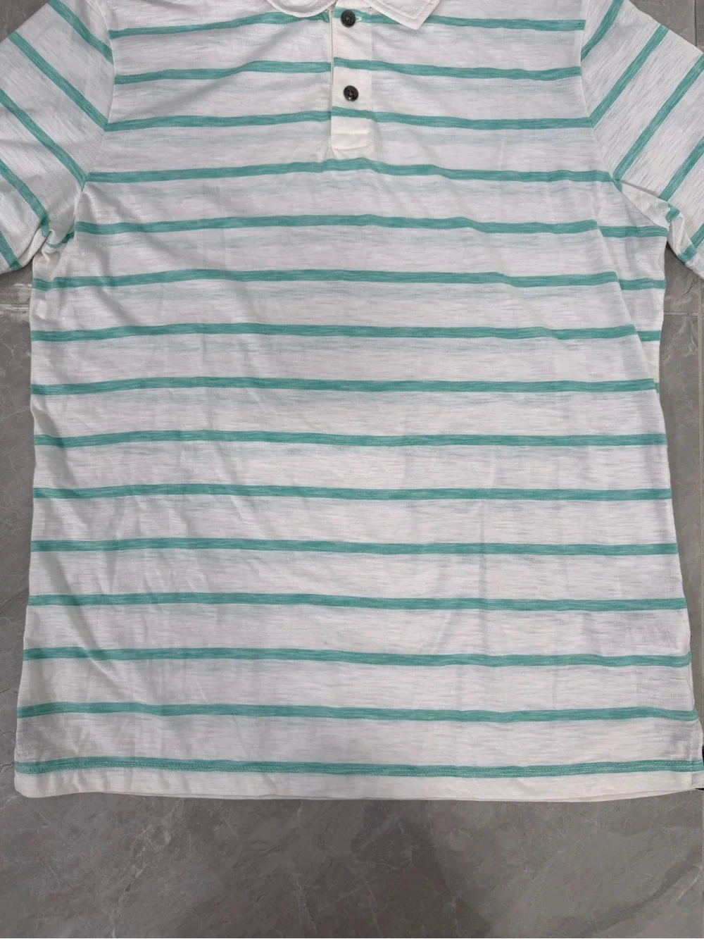 Men’s Banana Republic Vintage Striped Polo Burnout Preppy Classic Size Large